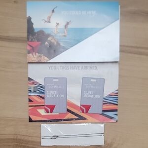 Delta Silver Medallion Luggage Tags Metal